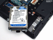 Auch die Festplatte kann mit einer Bruttokapazität von 320GB überzeugen.