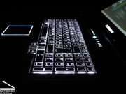 Ein besonderes Highlight ist die Beleuchtung der Tastatur, die insbesondere bei abgedunkelten Umgebungen überaus gute Dienste leistet und darüber hinaus imposant aussieht. Ein besonderes Highlight ist die Beleuchtung der Tastatur, die insbesondere bei abgedunkelten Umgebungen überaus gute Dienste leistet und darüber hinaus imposant aussieht.