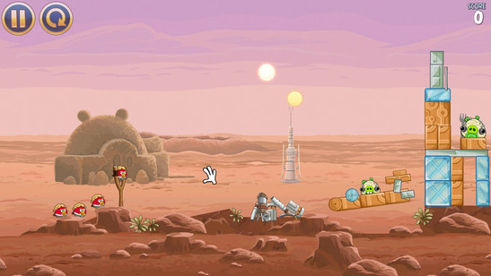 Nur Casual Games wie Angry Birds: Star Wars laufen auf dem Testgerät flüssig.