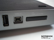 USB 2.0, Firewire und 8-in-1-Kartenleser auf der linken Seite