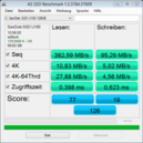 Systeminfo: AS SSD Benchmark der SSD