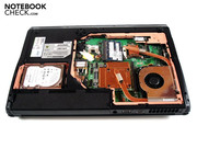 Alle Komponenten von HDD über RAM bis hin zu CPU und GPU sind zugänglich Alle Komponenten von HDD über RAM bis hin zu CPU und GPU sind zugänglich