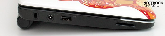 Links: Kopfhörer, Mikrofon, HDMI, USB-2.0, Powered-USB, RJ-45 (LAN)