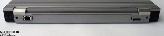 Rückseite:  (Modem), LAN, Display Port, Netzanschluss