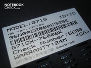 Notebookdetails auf dem Gehäuseboden