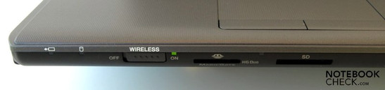Frontseite: Status-LEDS, WiFi-Schalter, 2x Kartenleser Frontseite: Status-LEDS, WiFi-Schalter, 2x Kartenleser