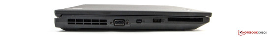 links: VGA, Mini-DisplayPort, USB 3.0, ExpressCard-Slot