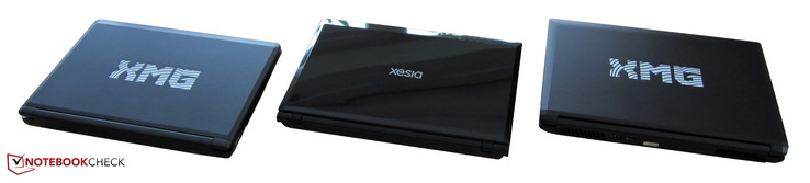 von links nach rechts: Schenker XMG A502, Xesia M501 & XMG P502