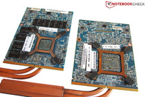 GeForce GTX 680M (links) vs. Radeon HD 7970M (rechts)