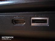 HDMI und eSATA auf der Rückseite