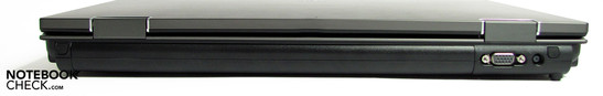 Rückseite: Akku, VGA, Netzanschluss