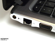 ...weiters VGA, LAN und Stromanschluss.