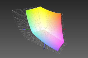 Farbraumabdeckung Adobe RGB (62,97 %)