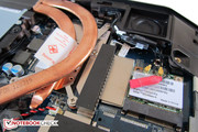Die Grafikkarte versteckt sich unter der Heatpipe der CPU.
