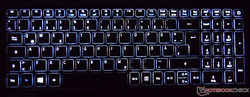 beleuchtete Tastatur des Acer Aspire F15