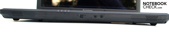 Front: Status-LEDs, WLAN-Switch, Mikrofon, Kopfhörer