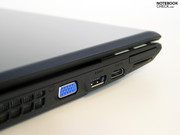 HDMI gehört ebenso zum gebotenen Anschlusssortiment wie auch ein kombinierter eSATA/USB Port.