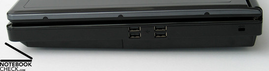 Rechte Seite: 4x USB, Kensington Lock Rechte Seite: 4x USB, Kensington Lock