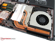 Die Radeon R9 M290X ist mit einem Kühlkörper und drei Heatpipes bedeckt.