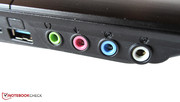 Vier Audio-Buchsen verdienen ebenfalls Lob. Vier Audio-Buchsen verdienen ebenfalls Lob.