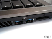 Zwei moderne USB 3.0-Ports bereichern die linke Seite.