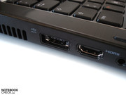 Externe Monitore werden per VGA oder HDMI mit Bildmaterial versorgt. Externe Monitore werden per VGA oder HDMI mit Bildmaterial versorgt.