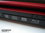 Das BluRay-Laufwerk des Qosmio X500 kann sogar BluRays brennen Das BluRay-Laufwerk des Qosmio X500 kann sogar BluRays brennen