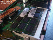 Vier GByte DDR3-Arbeitsspeicher sind bereits verbaut Vier GByte DDR3-Arbeitsspeicher sind bereits verbaut