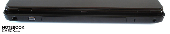 Rückseite: RJ-45 Fast-Ethernet-Lan, VGA, Kensington Lock, Stromeingang Rückseite: RJ-45 Fast-Ethernet-Lan, VGA, Kensington Lock, Stromeingang