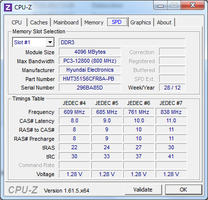 Systeminfo CPUZ RAM SPD