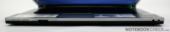 Vorderseite: WLAN Schalter, IRDA, MS (Pro) Cardreader, Kopfhörer, Mikrofon Vorderseite: WLAN Schalter, IRDA, MS (Pro) Cardreader, Kopfhörer, Mikrofon