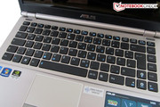 Die Tastatur erinnert an die Clevo-Barebones. Die Tastatur erinnert an die Clevo-Barebones.