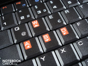 Auf Spieler ausgelegte WASD-Markierungen. Eine Tastaturbeleuchtung wäre uns aber lieber gewesen Auf Spieler ausgelegte WASD-Markierungen. Eine Tastaturbeleuchtung wäre uns aber lieber gewesen