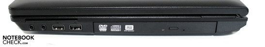 Rechte Seite: Audio, 2x USB, Smartcard