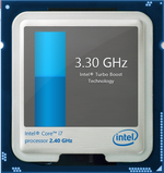 Der Intel Turbo Boost erreicht 3,3 GHz bei 4 aktiven Kernen und 3,4 GHz bei 2 aktiven Kernen