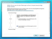 Windows 7 UAC Stufe 3: Warnmeldungen nur bei wichtigen Änderungen durch Programme, Abblenden des Bildschirms