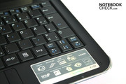 Einige Teile der Tastatur sind geradezu winzig geraten.