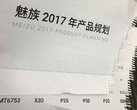 Direkt aus dem Shredder: Die vermeintliche Roadmap von Meizu für 2017.