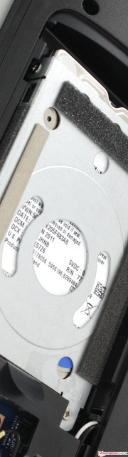 Acer Aspire 5560G: Störenfried. Die 5400-RPM-Festplatte macht sich durch ihr vglw. lautes Grundrauschen bemerkbar.
