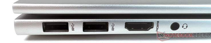 Links: 2x SuperSpeed USB Type-A 10 Gbit/s, 1x HDMI 2.1, 1x Kopfhörer-/Mikrofon-Kombianschluss