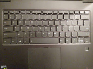 Keyboard, Touchpad und Fingerprint-Sensor (rechts unten)