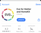 Eve 6.0 im App Store bringt Matter-Unterstützung.