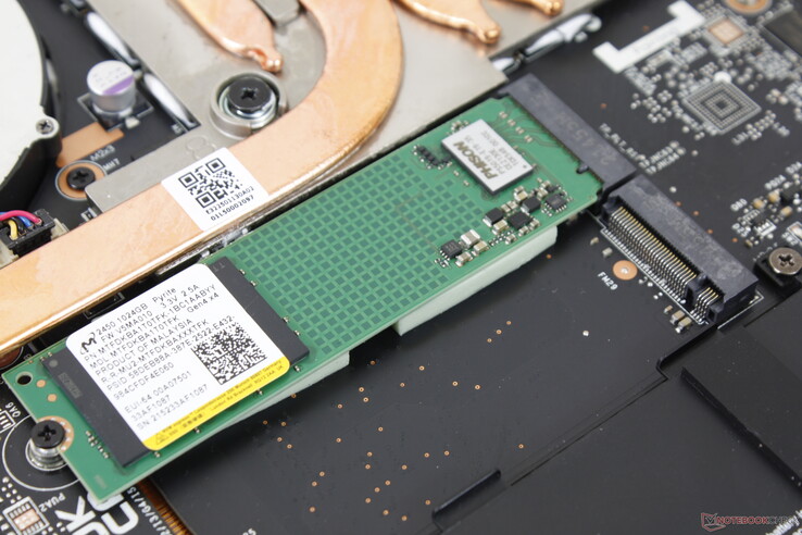 Bis zu zwei PCIe4-x4-M.2-2280-NVMe-SSDs werden in einer RAID-0/1-Konfiguration unterstützt