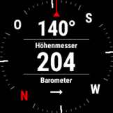 Kompass mit barometrischem Höhenmesser