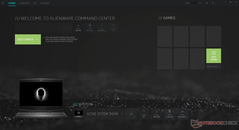 Alienware Command Center Homescreen