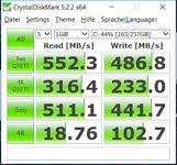 SSD: CrystalDiskMark 5.2