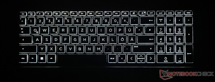 Gleichmäßige Tastaturbeleuchtung