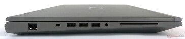 Links: 1x LAN (RJ-45), 3x USB 3.1 Gen 1 (1x mit Ladefunktion), 1x Kopfhörer/Mikrofon kombiniert