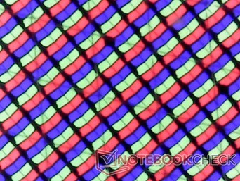 RGB-Subpixel mit sichtbar berührungsempfindlichem Raster
