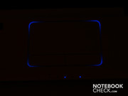 Der Rahmen des Touchpads leuchtet